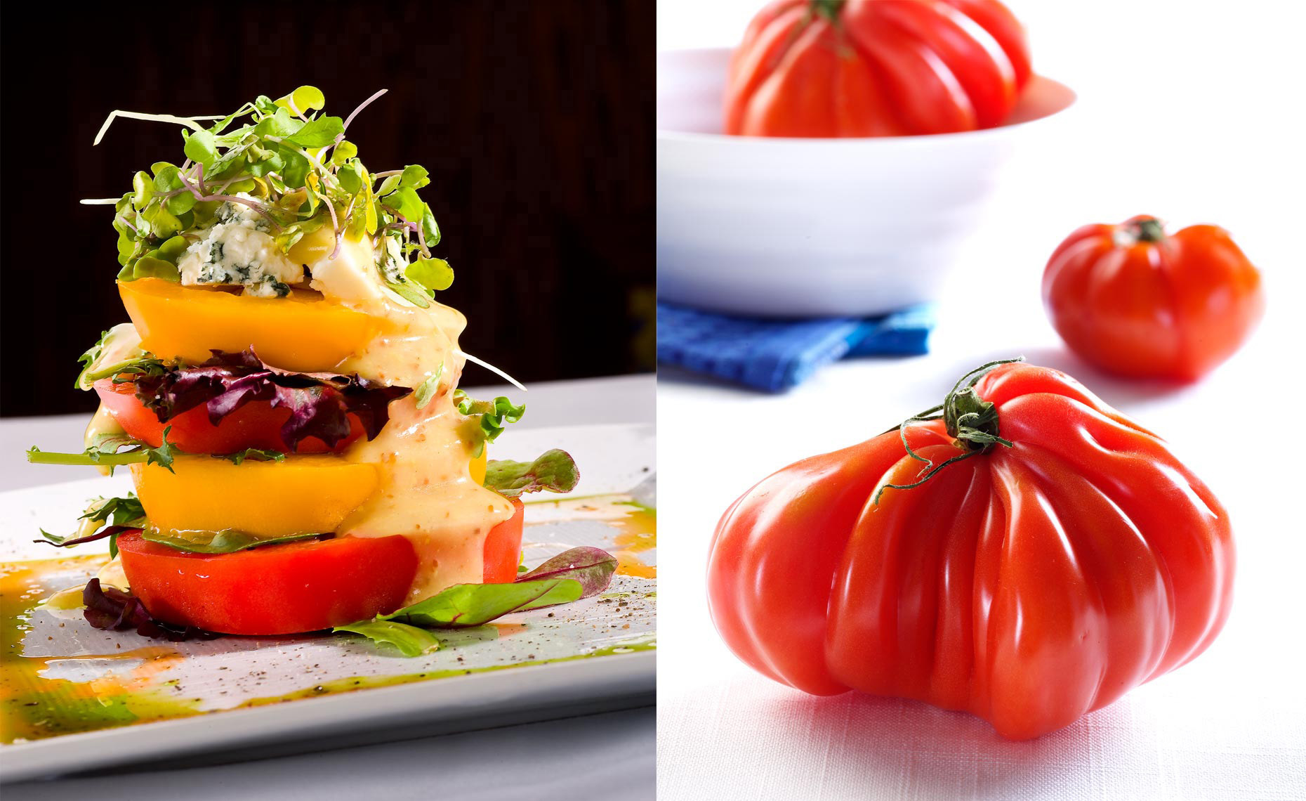 Food Photography | Tomato Stack and Ugly Tomatoes