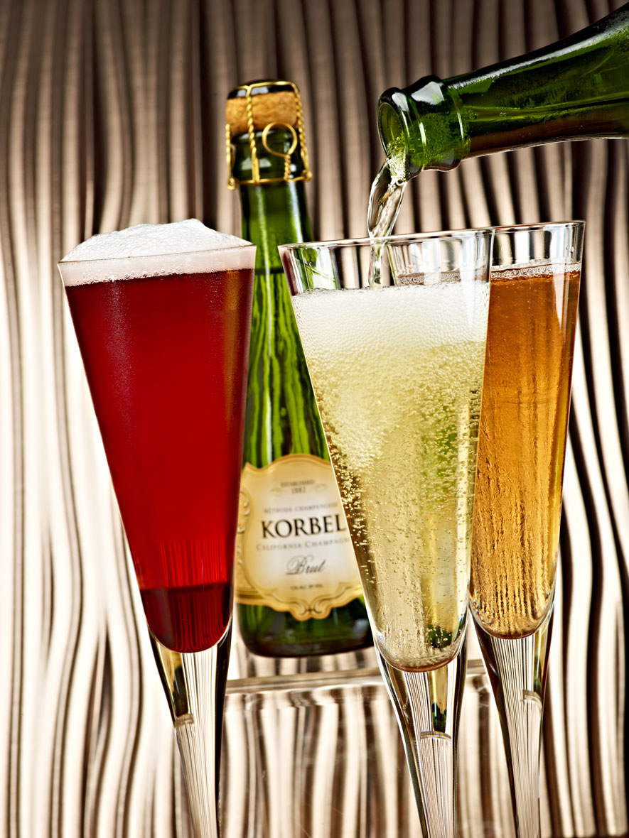 Beverage Photography | Korbel Champagne Pour