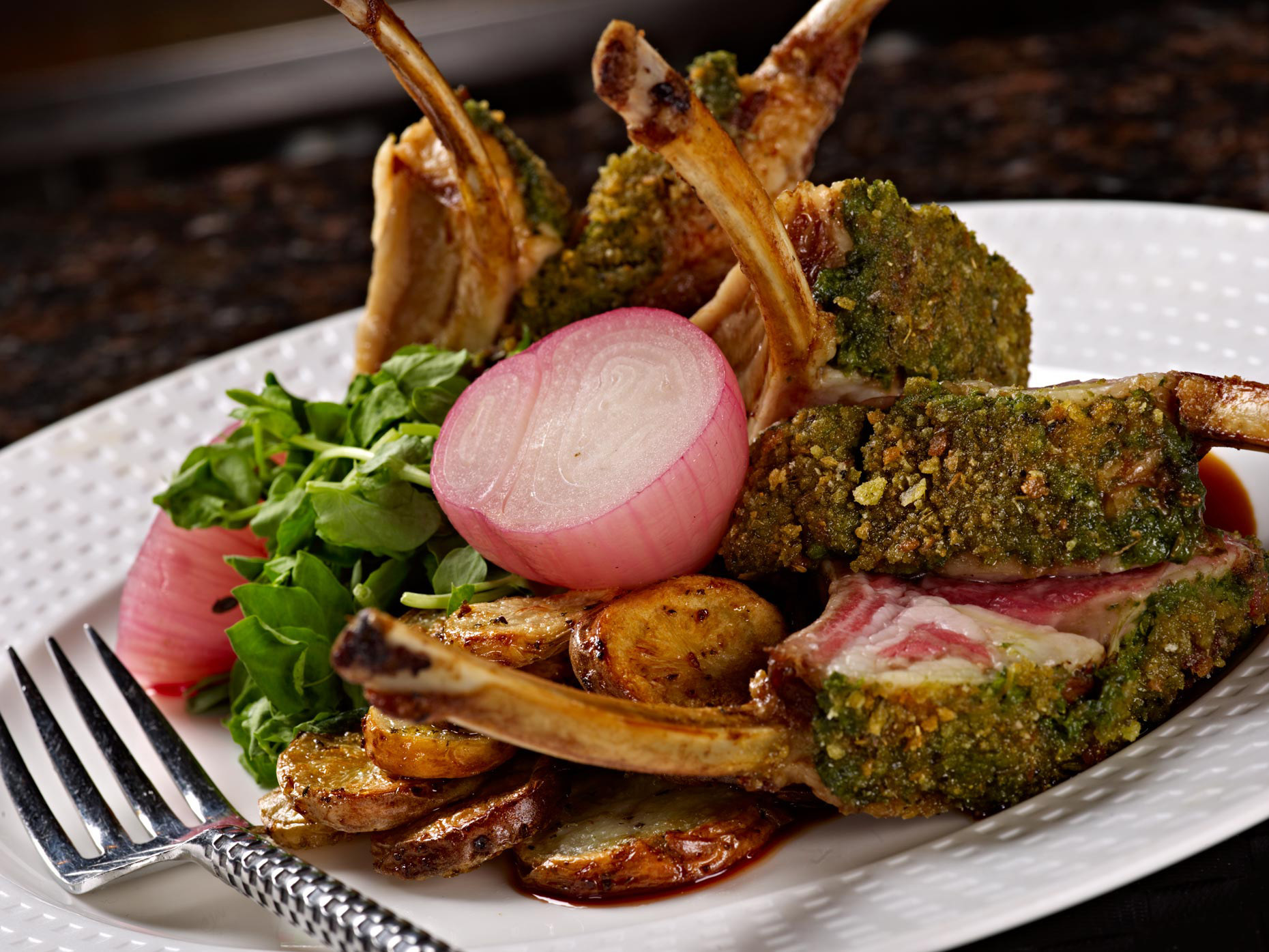  Food & Beverage Photography | Nut crusted lamb chops 