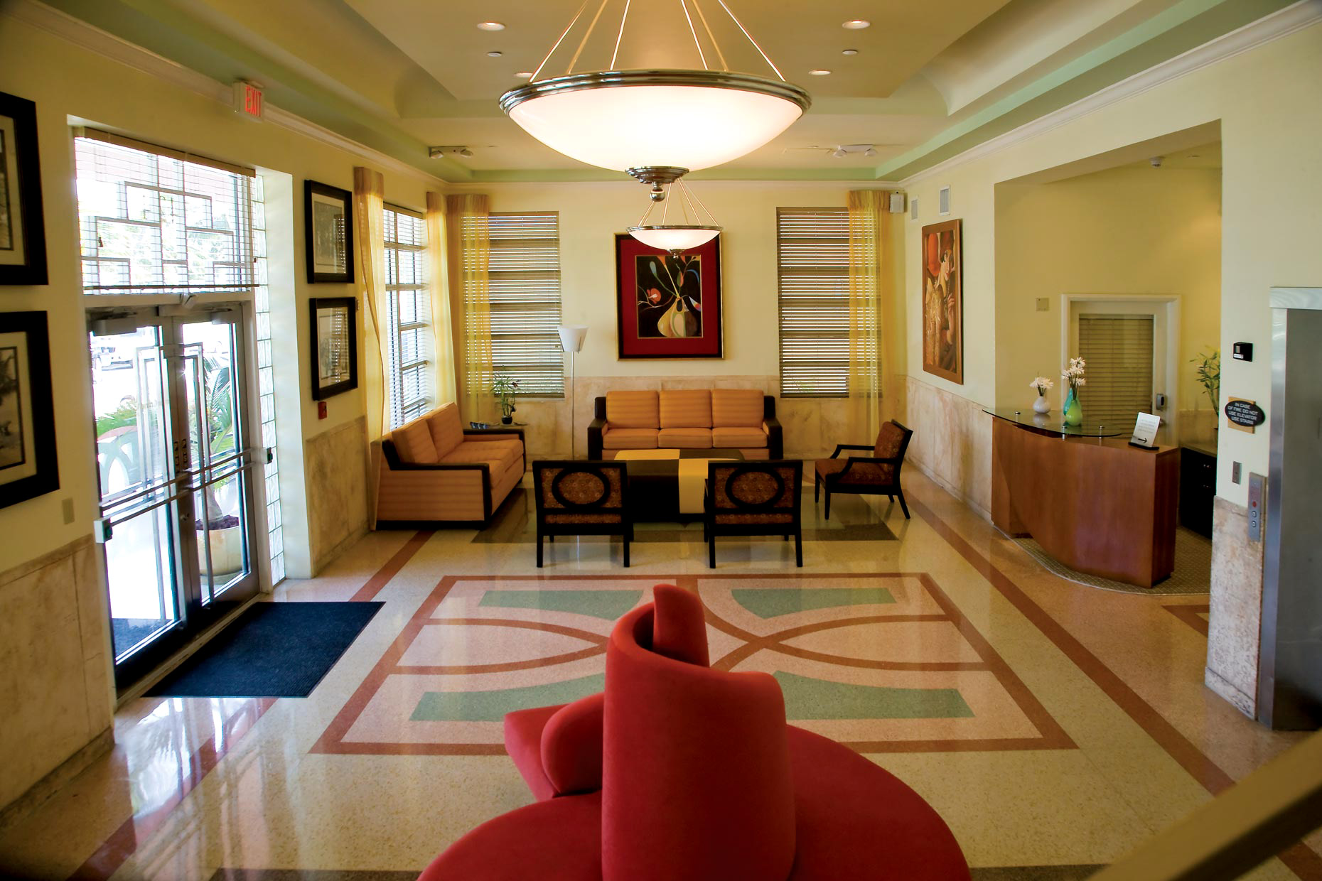 Hotel & Resort Photography | South Beach Hotel Lobby Interior