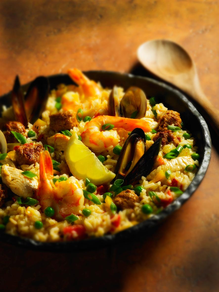 Food Photography | Paella  Florida Citrus Recipe Book