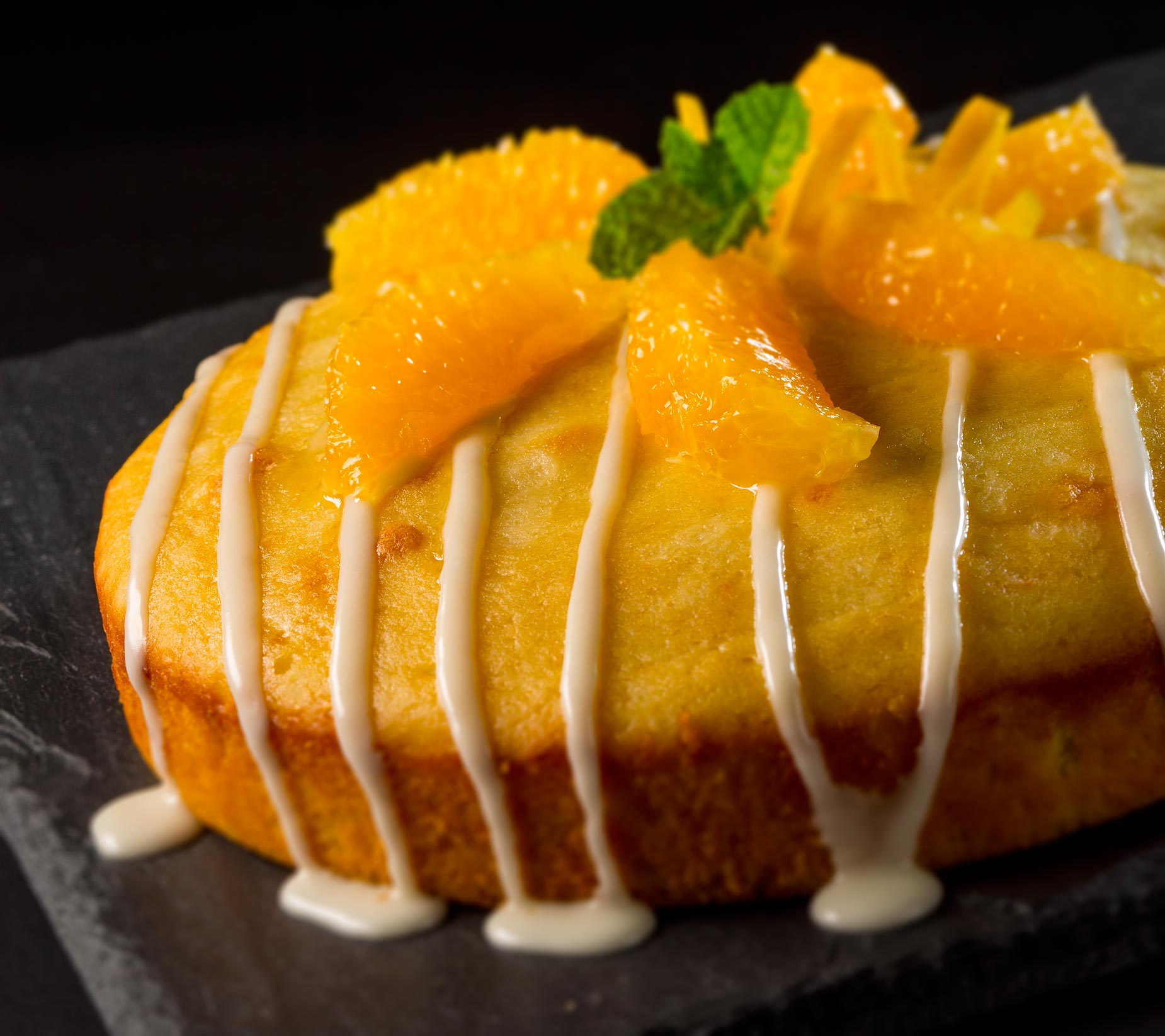 Dessert Photography | Orange Cake Dessert