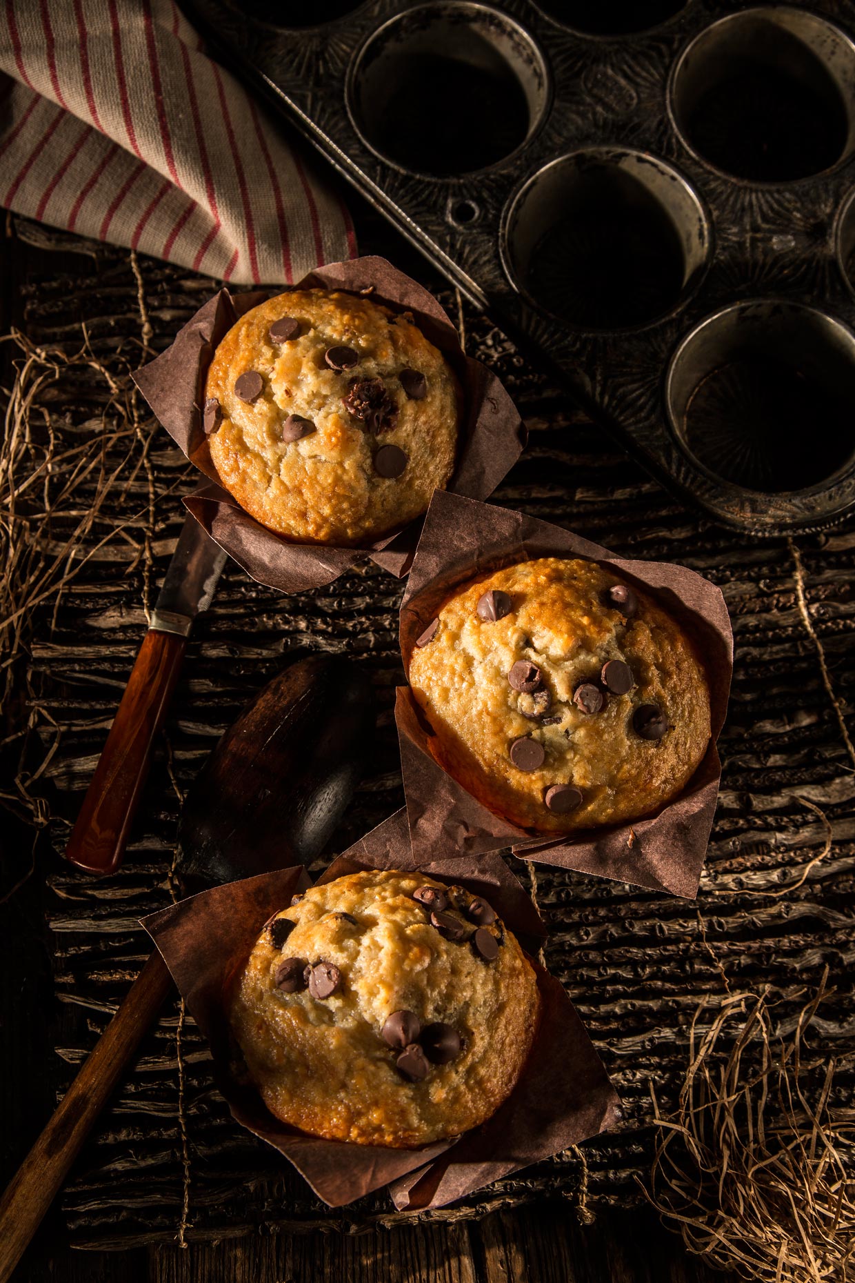 Dessert Photography | Chocolate Chip Muffins Dessert