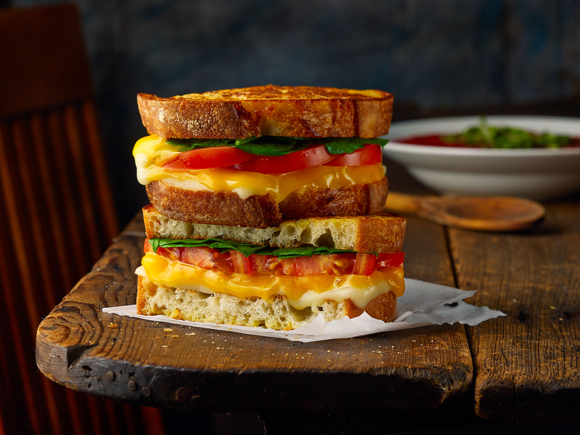 Orlando Professional Food Photographer | Cheese Sandwich Stack